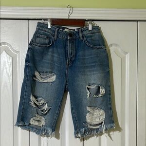 One teaspoon Distressed Denim Shorts